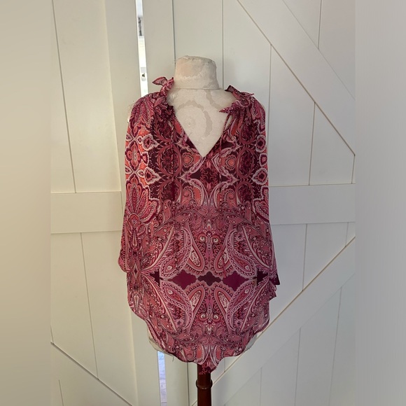 Large flowly pink tank top - Picture 3 of 5